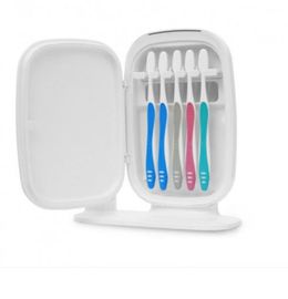 HANSSEM Toothbrush Sterilizer HC-3001 – 85℃ Ceramic Heating, 99.9% Germ Elimination, Wall-Mounted or Stand Holder, Low Energy 5W _ Made in KOREA
